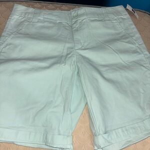 GAP Light Green Women's boyfriend roll up shorts